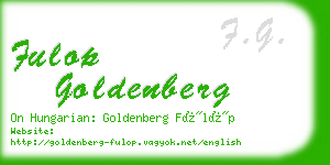 fulop goldenberg business card